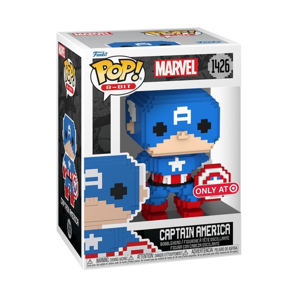 Marvel 8-Bit Captain America Pop! Vinyl Bobblehead Figure by Funko